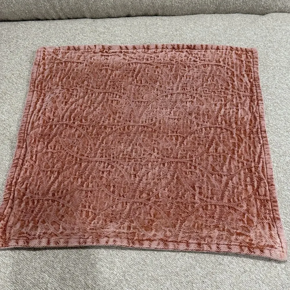Pottery Barn Velvet Pillow Sham Dusty Rose Pink‎ Textured Boho Moroccan 20x20